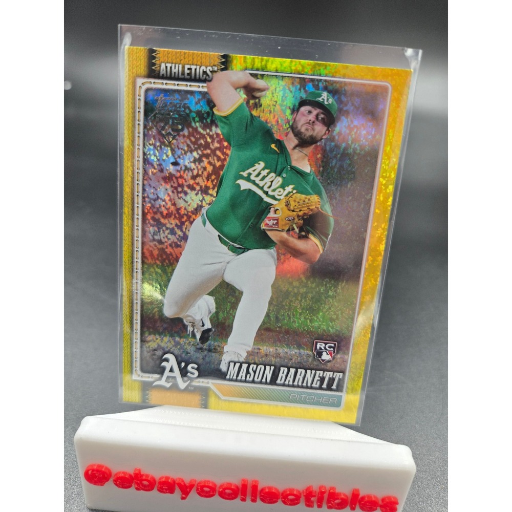 2025 Topps Series 1 Mason Barnett Rookie Yellow Foil /399 Oakland Athletics 273